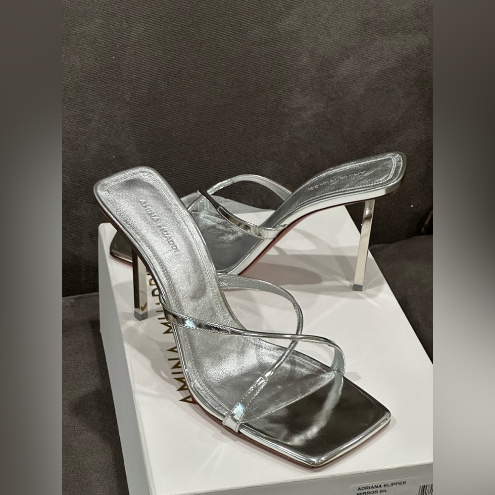 Amina Muaddi Mirror Sandals